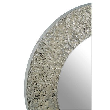 Akola Nickle Finish Round Wall Mirror