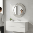 Akola Nickle Finish Round Wall Mirror
