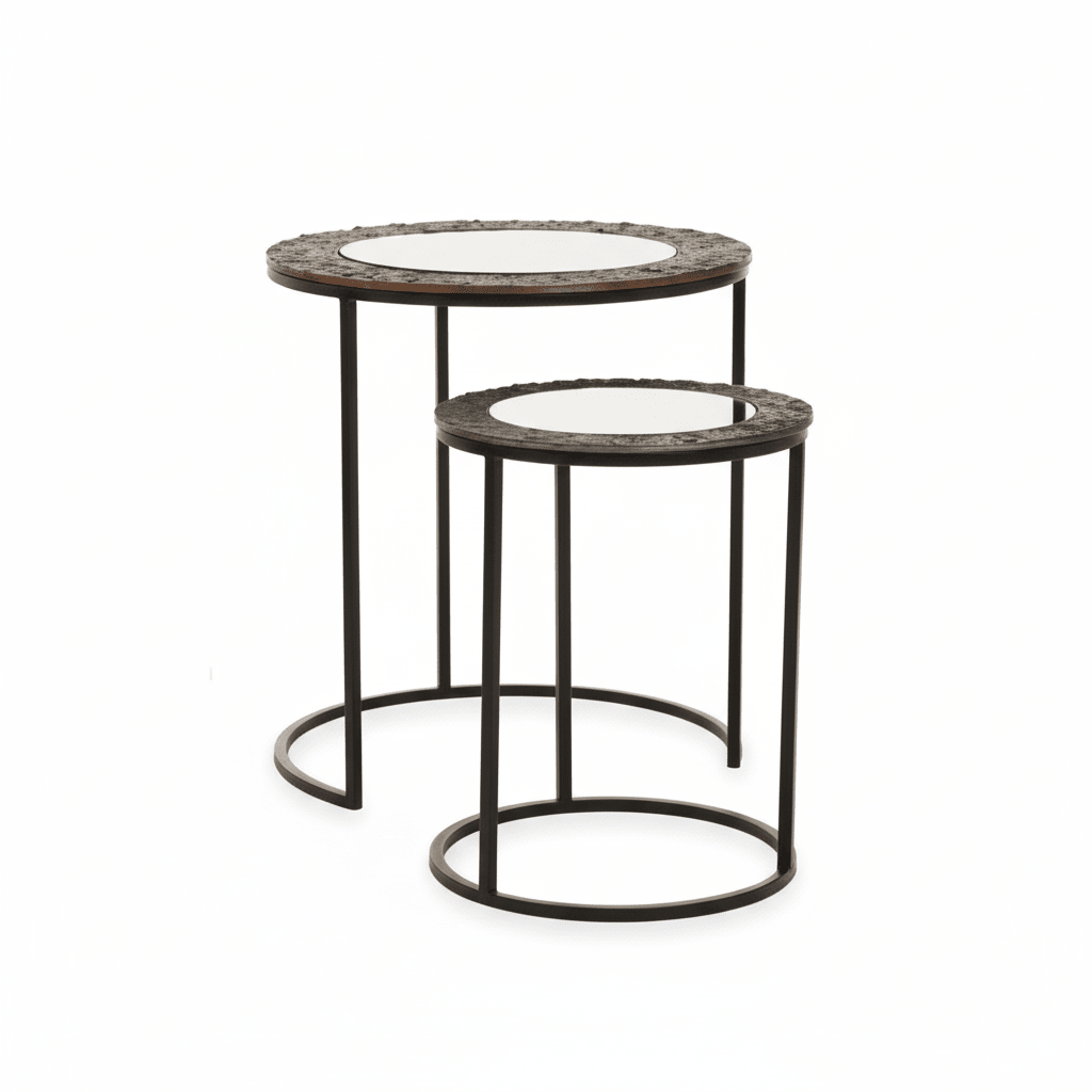Akola Set Of 2 Round Nesting Tables