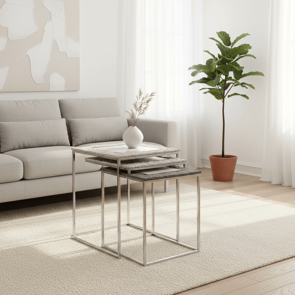 Akola Set Of 3 Rectangular Nesting Tables