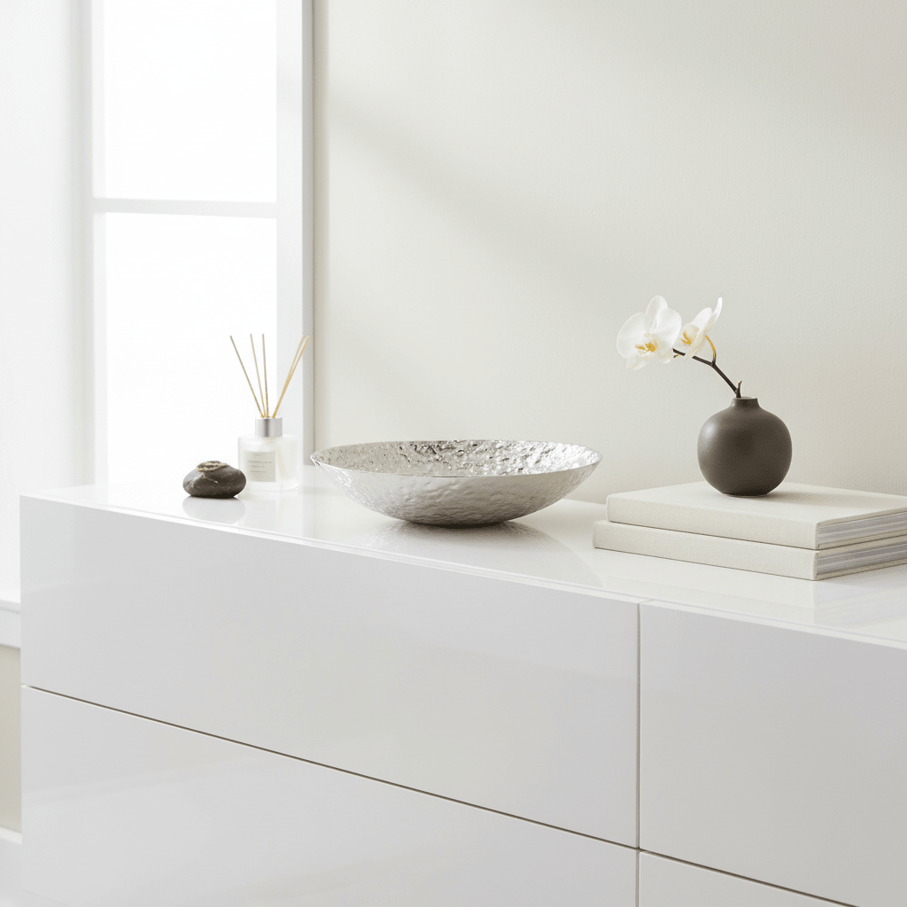 Akola Silver Textured Decorative Bowl