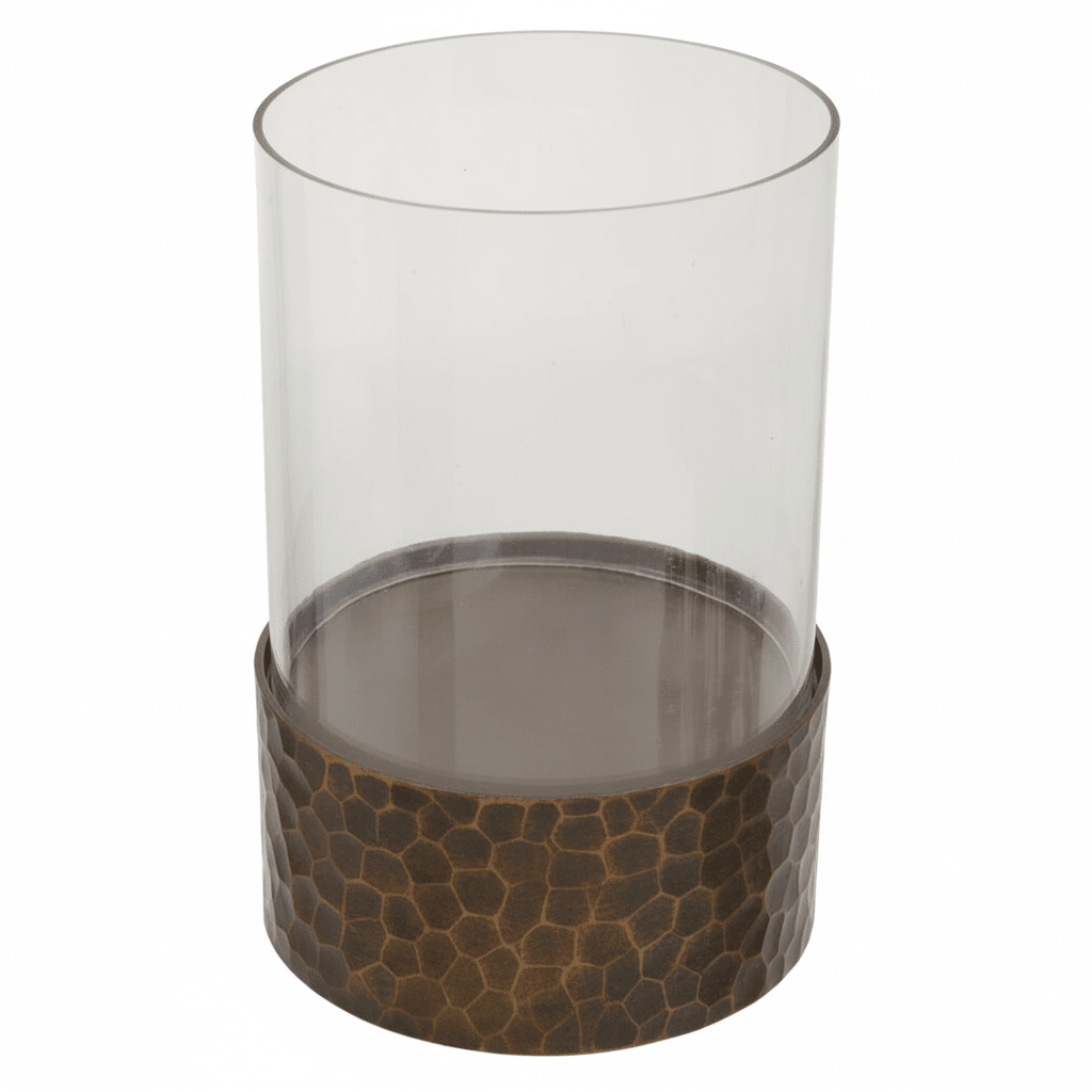 Akola Small Antique Gold Candle Holder