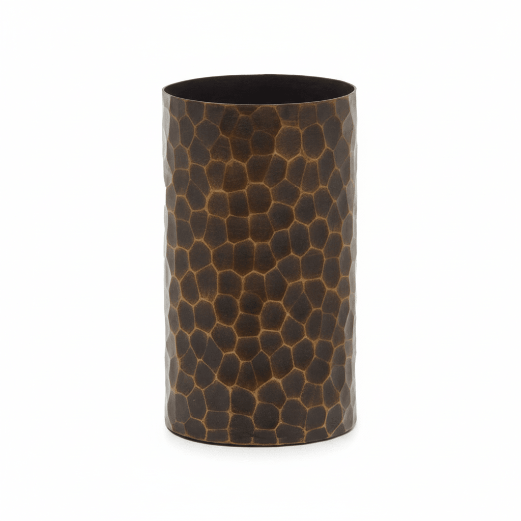 Akola Small Antique Gold Metal Vase