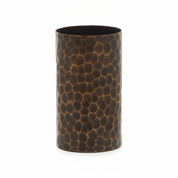 Akola Small Antique Gold Metal Vase