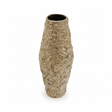 Akola Small Gold Textured Metal Vase