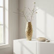 Akola Small Gold Textured Metal Vase