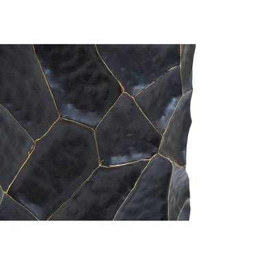 Akola Small Metal Vase In Black And Gold