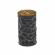Akola Small Metal Vase In Black And Gold