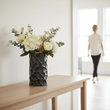 Akola Small Metal Vase In Black And Gold