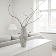Akola Small Silver Textured Metal Vase