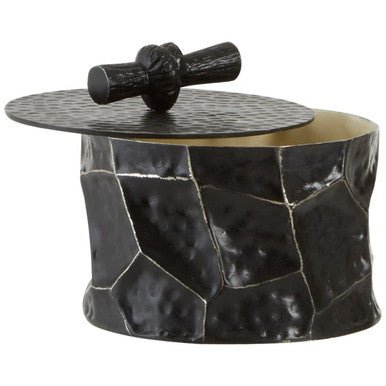 Akola Small Trinket Box In Black And Gold
