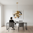 Alana 5 Bulb Gold Finish Pendant Lamp