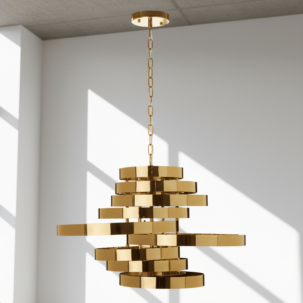 Alana 5 Bulb Gold Finish Pendant Lamp