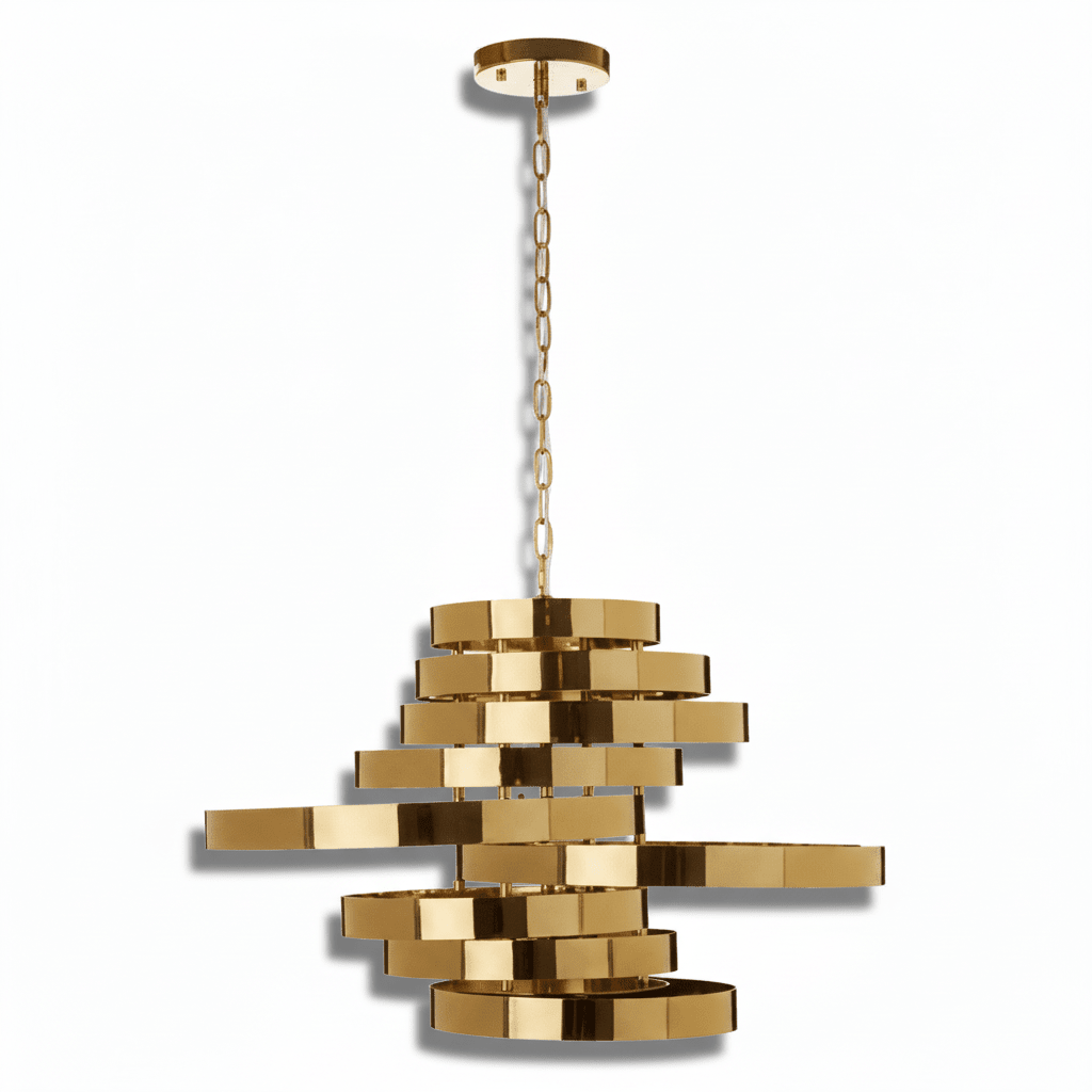 Alana 5 Bulb Gold Finish Pendant Lamp