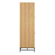 Albany Wardrobe 2 Doors in Oak/Black Legs
