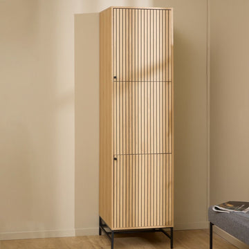 Albany Wardrobe 2 Doors in Oak/Black Legs
