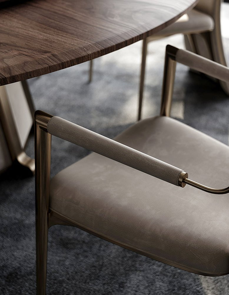 Albrecht High Back Dining Chair, All Real Leather