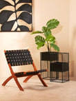 Alden Black Floor Standing Planter