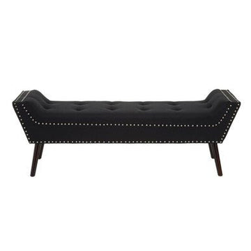 Alea Black Fabric Bench