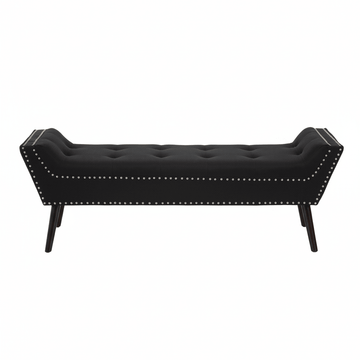 Alea Black Fabric Bench