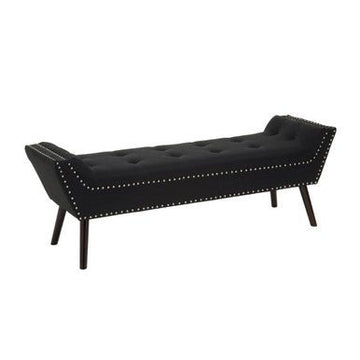 Alea Black Fabric Bench