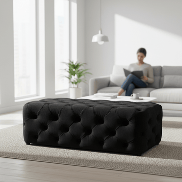 Alea Black Velvet Bench