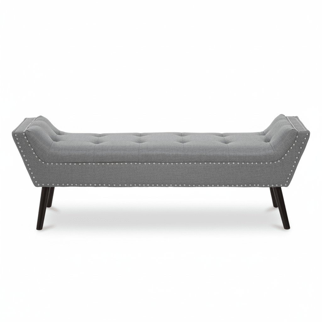 Alea Grey Fabric Bench