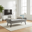 Alea Grey Fabric Bench