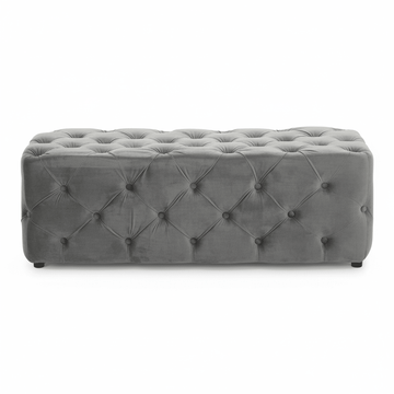 Alea Grey Velvet Bench