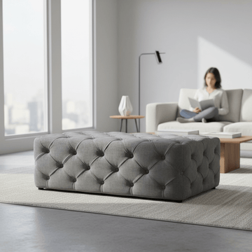 Alea Grey Velvet Bench