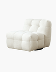 Aletheia Accent Armchair, Lounge Chair, White Boucle