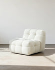 Aletheia Accent Armchair, Lounge Chair, White Boucle