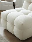 Aletheia Accent Armchair, Lounge Chair, White Boucle