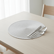 Alice Round Silver Thread Woven Placemat