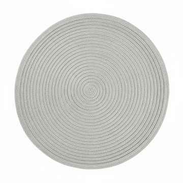 Alice Round Silver Thread Woven Placemat