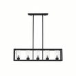 Aliko 5 Bulb Matte Black Ceiling Light