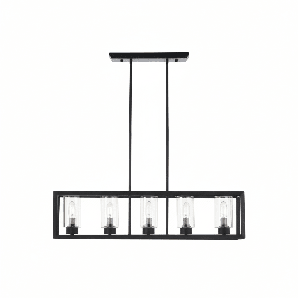 Aliko 5 Bulb Matte Black Ceiling Light