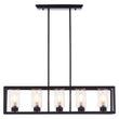 Aliko 5 Bulb Matte Black Ceiling Light