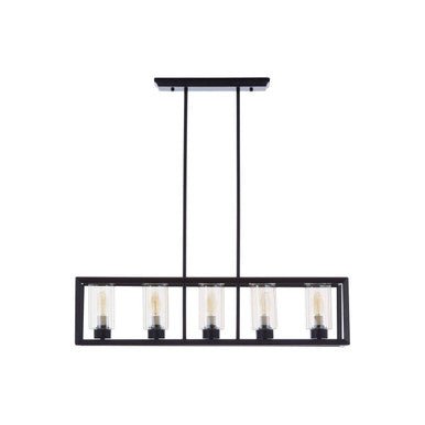 Aliko 5 Bulb Matte Black Ceiling Light