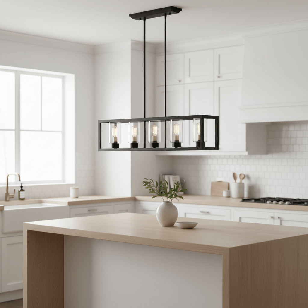 Aliko 5 Bulb Matte Black Ceiling Light