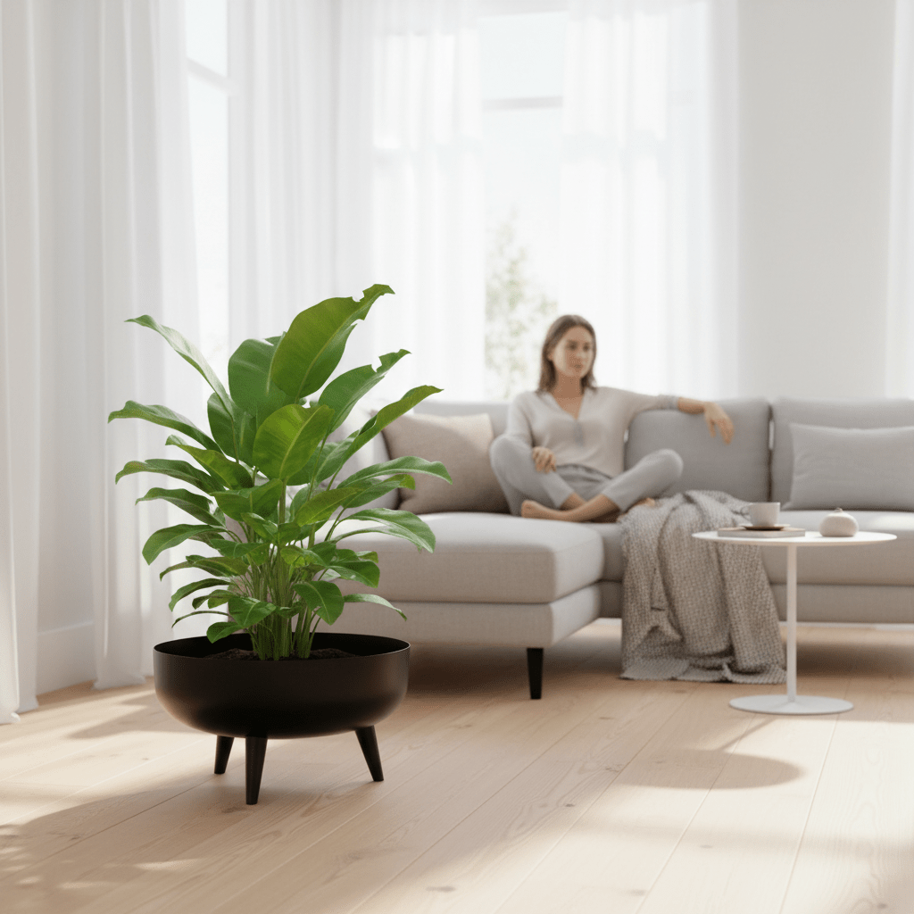 Alina Black Planter