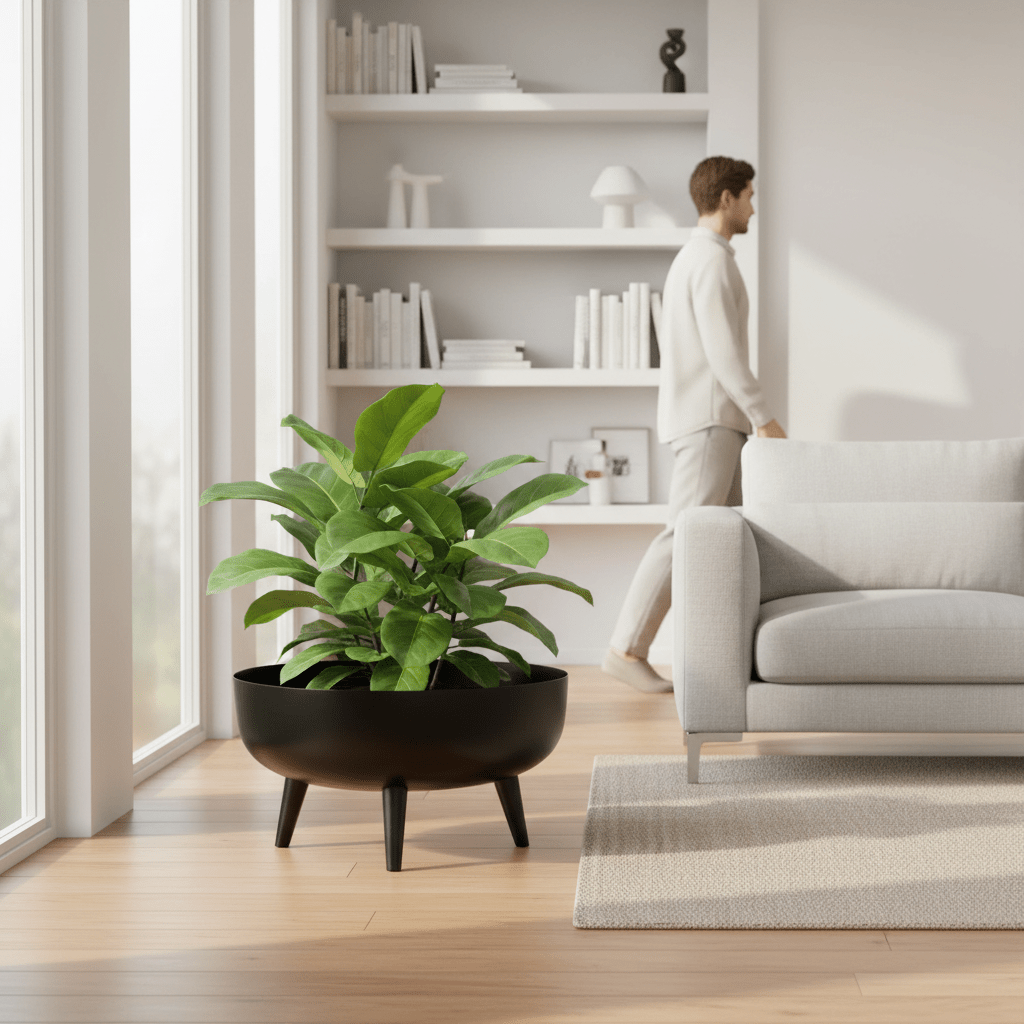 Alina Black Planter