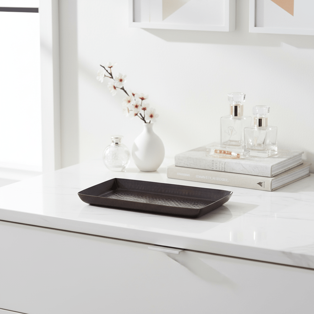 Allegra Aluminium Dark Bronze Finish Tray