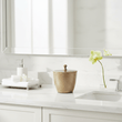 Allegra Aluminium Gold Finish 300ml Bathroom Jar