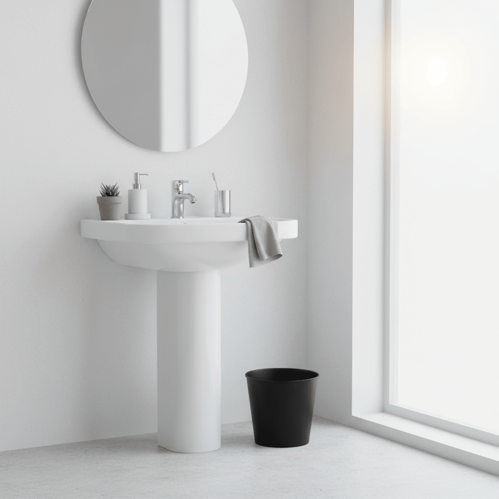 Allegra Black Stainless Steel Waste Bin