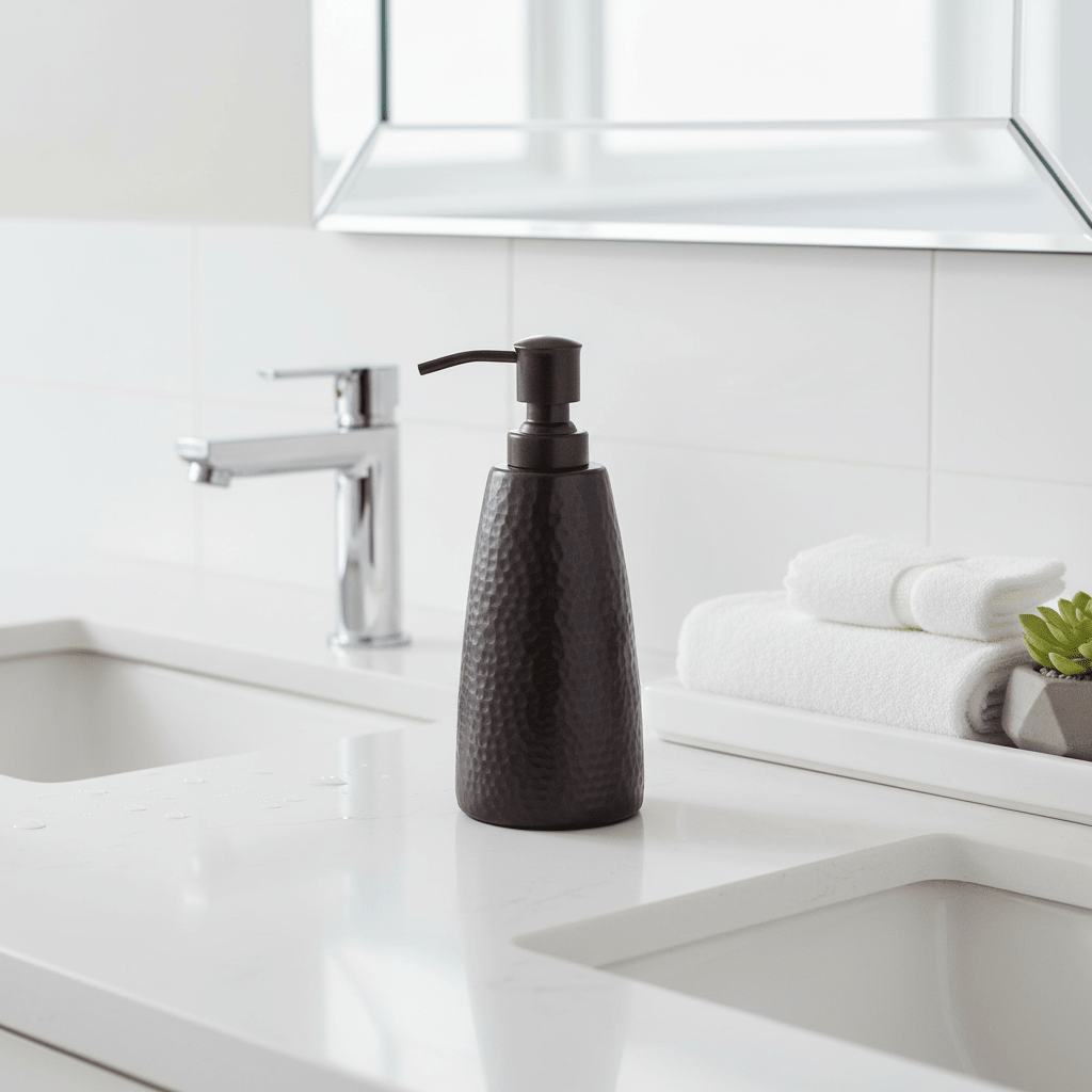 Allegra Bronze Finish Soap Dispenser