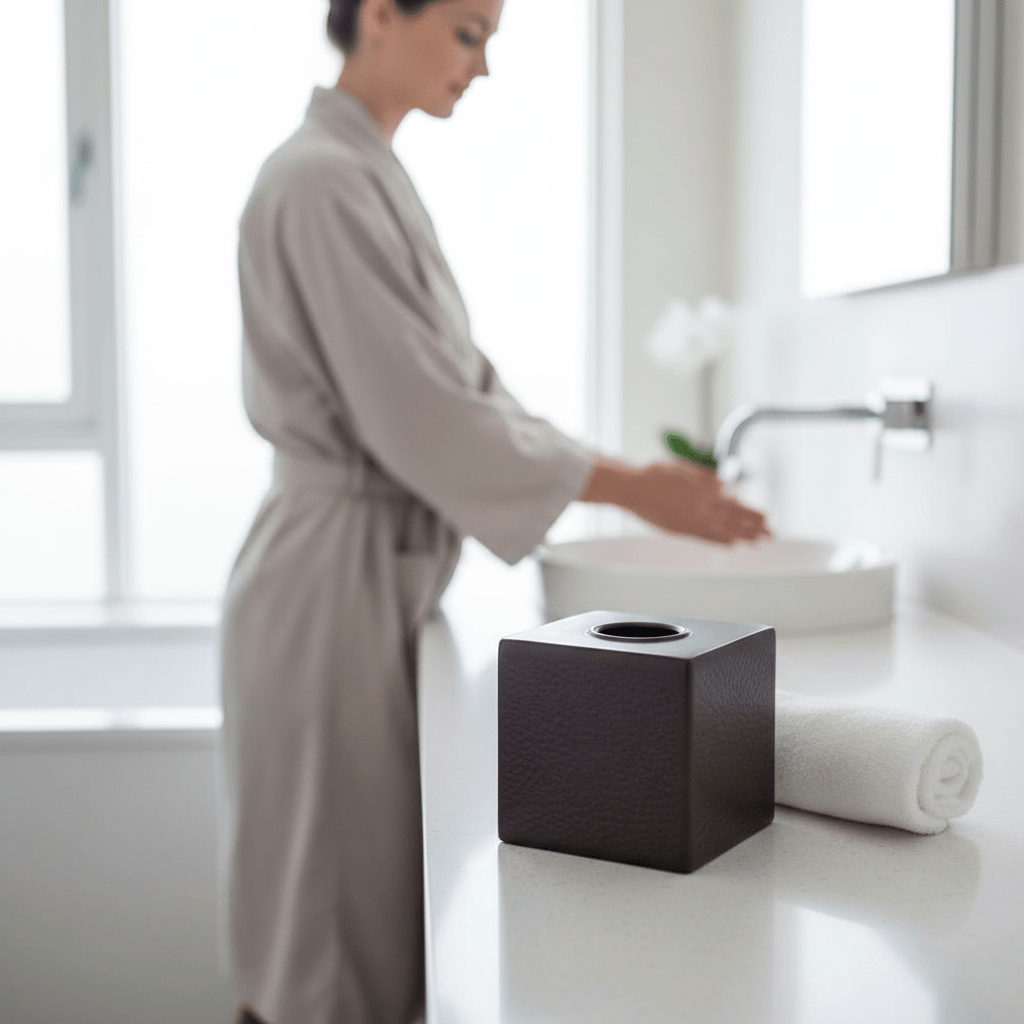 Allegra Bronze Finish Tissue Box