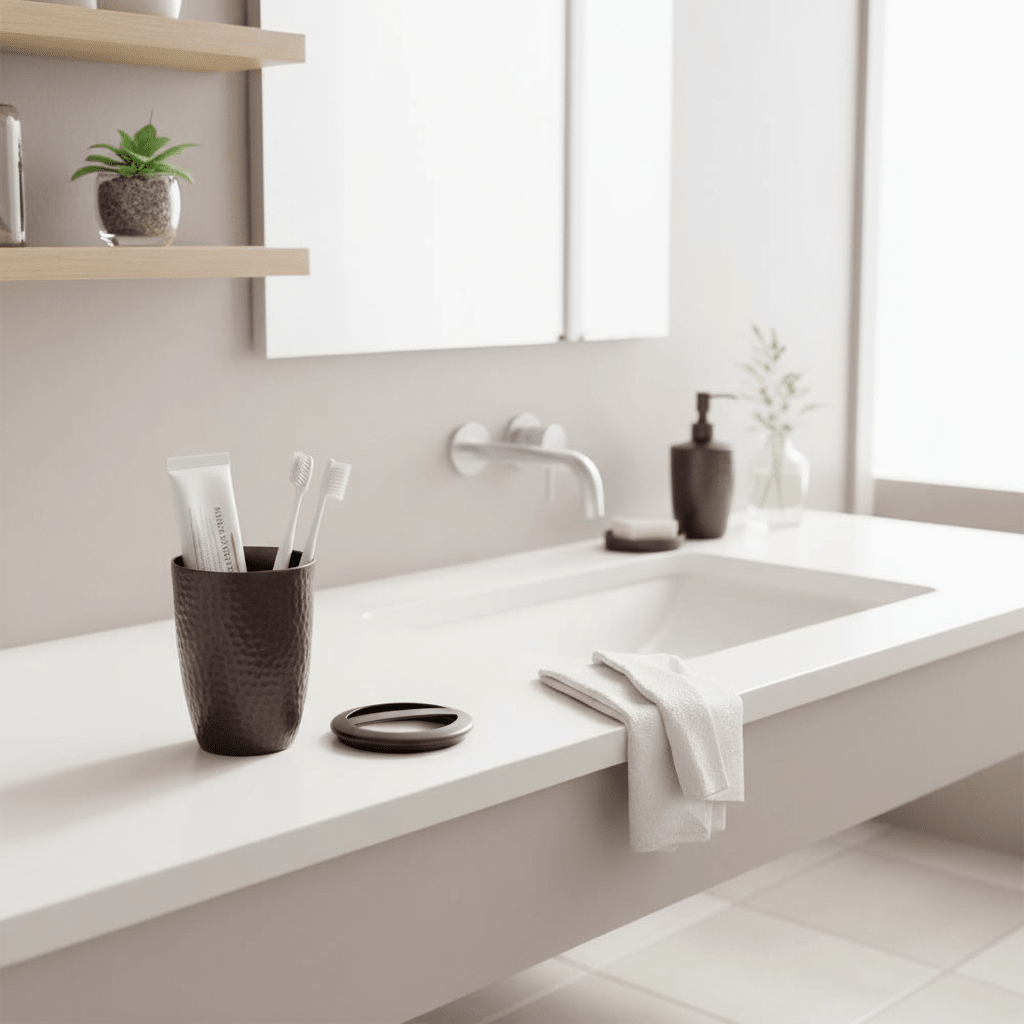 Allegra Bronze Finish Toothbrush Holder