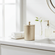 Allegra Champagne Finish Bathroom Jar