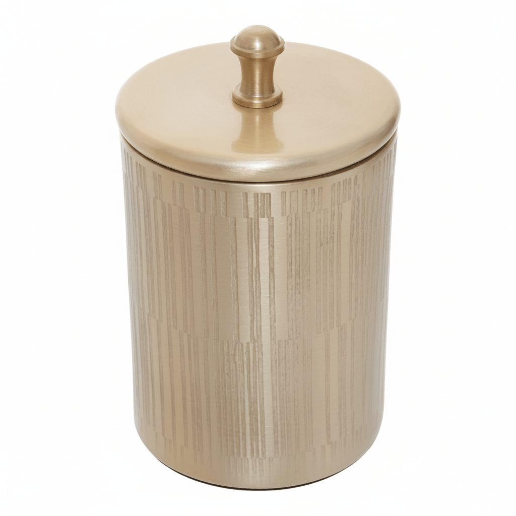 Allegra Champagne Finish Bathroom Jar